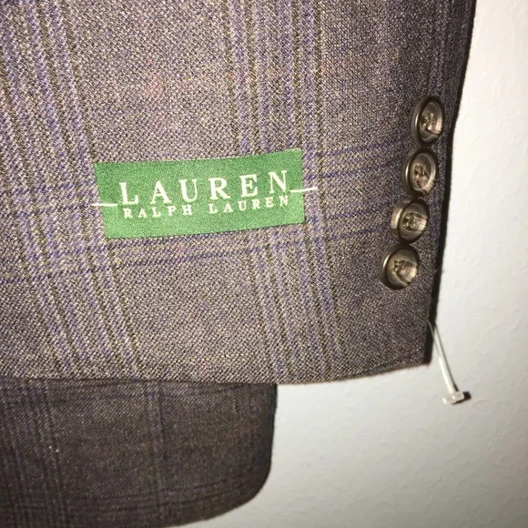 Lauren Ralph Lauren Charcoal Plaid Blazer,…